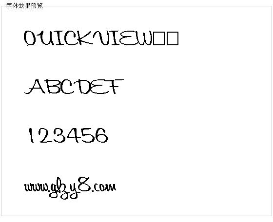 QUICKVIEW字体