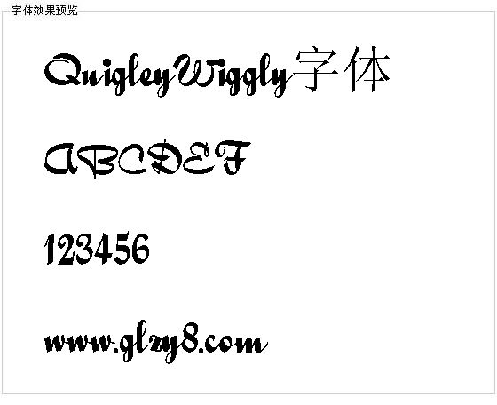 QuigleyWiggly字体