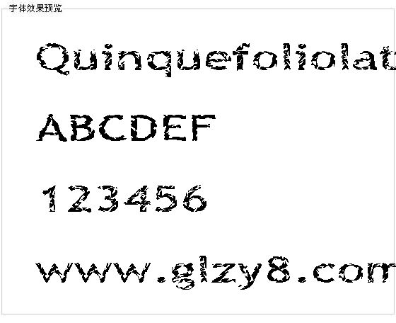 Quinquefoliolate字体