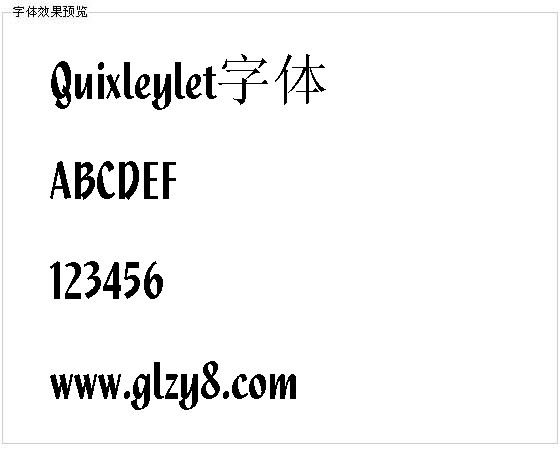 Quixleylet字体