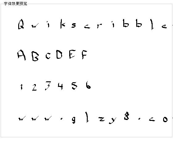 Qwikscribble字体