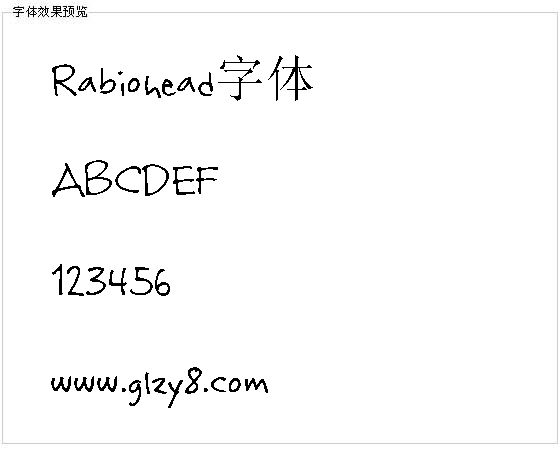 Rabiohead字体