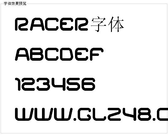 Racer字体