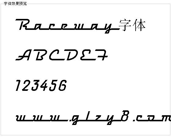 Raceway字体