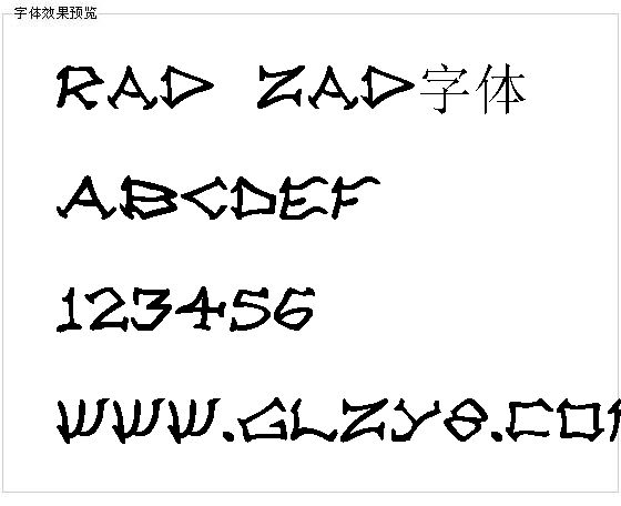 Rad Zad字体