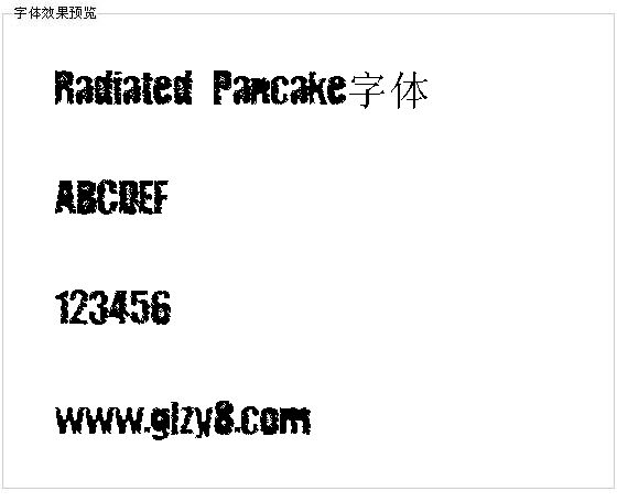 Radiated Pancake字体