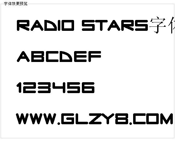 Radio Stars字体