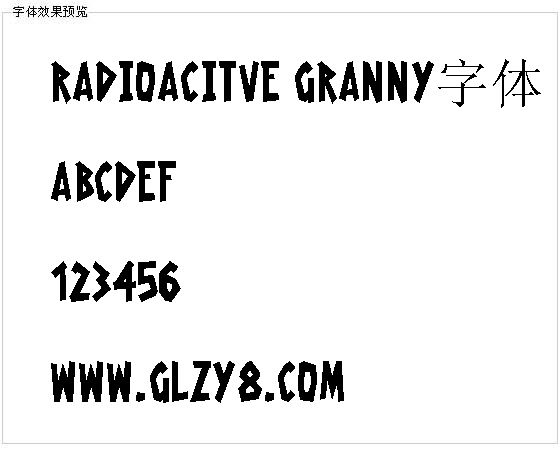 Radioacitve Granny字体