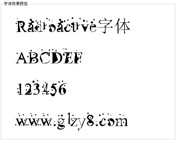 Radioactive字体