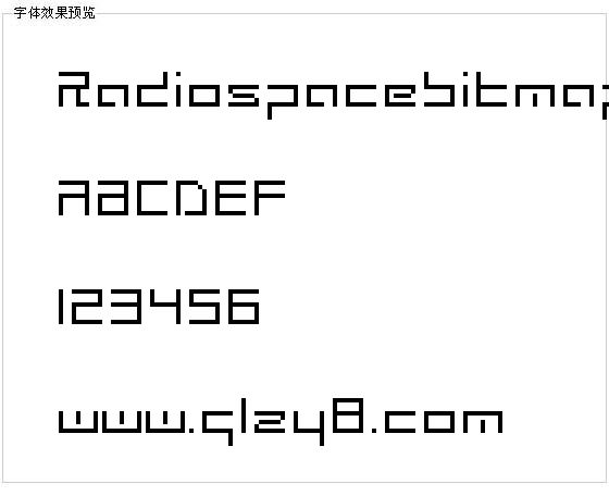 Radiospacebitmap字体