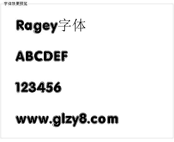 Ragey字体