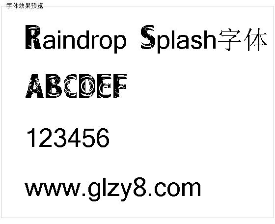 Raindrop Splash字体