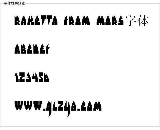 Raketta From Mars字体