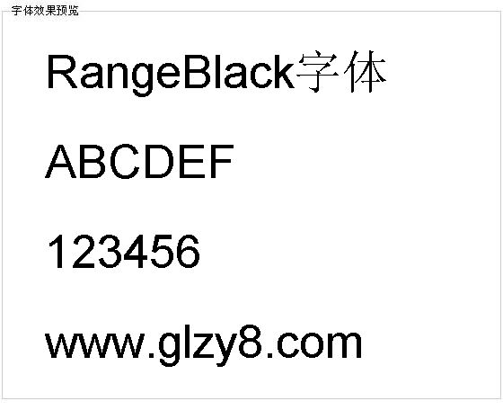 RangeBlack字体