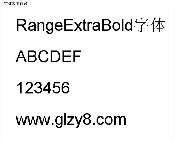 RangeExtraBold字体