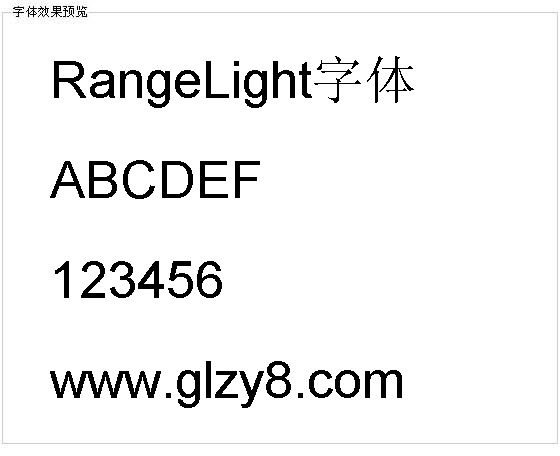 RangeLight字体