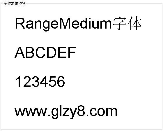 RangeMedium字体