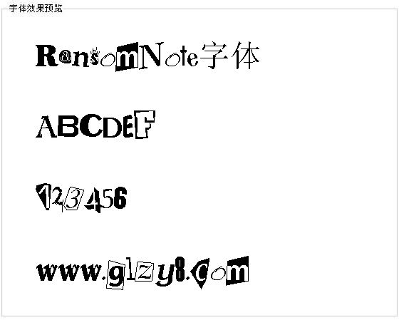 RansomNote字体