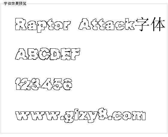 Raptor Attack字体