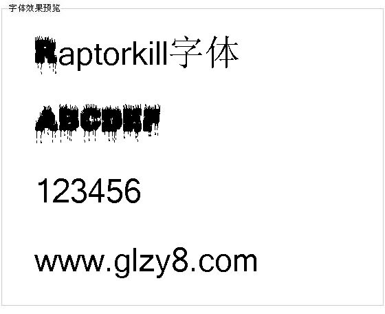 Raptorkill字体