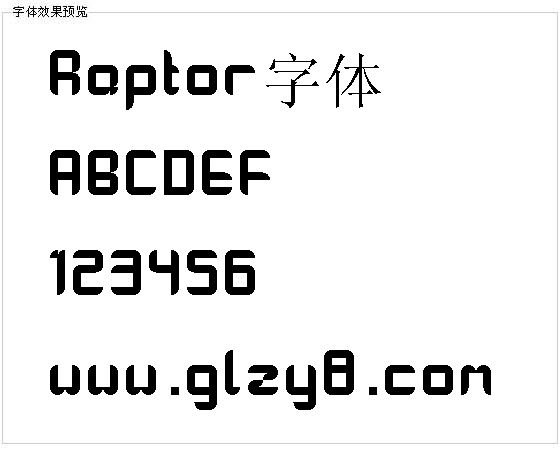 Raptor字体