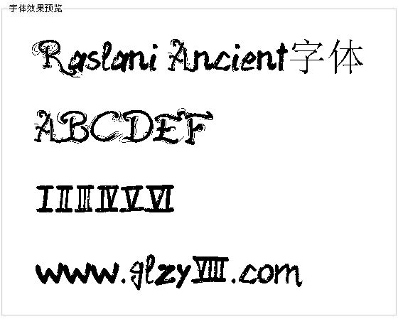 Raslani Ancient字体