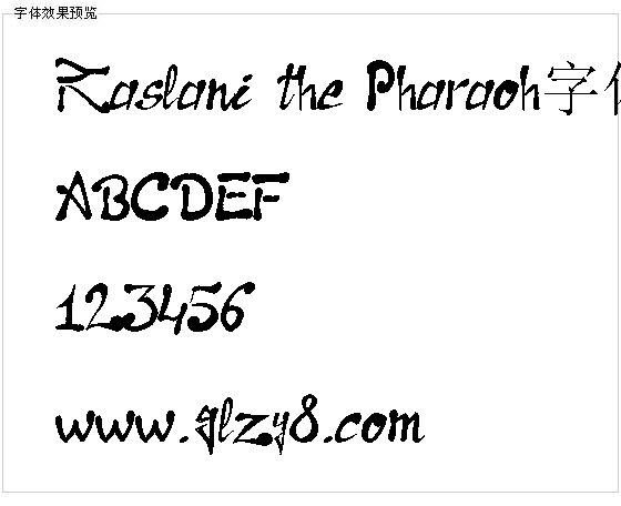 Raslani the Pharaoh字体