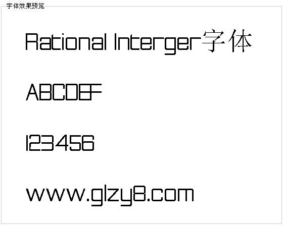 Rational Interger字体