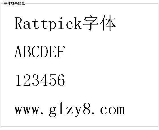 Rattpick字体