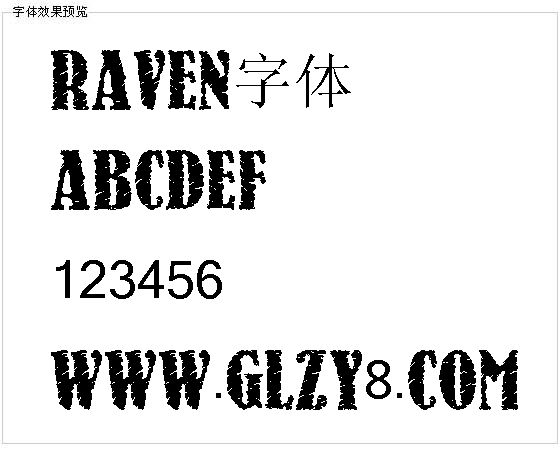 Raven字体