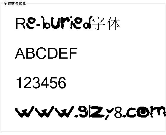 Re-buried字体