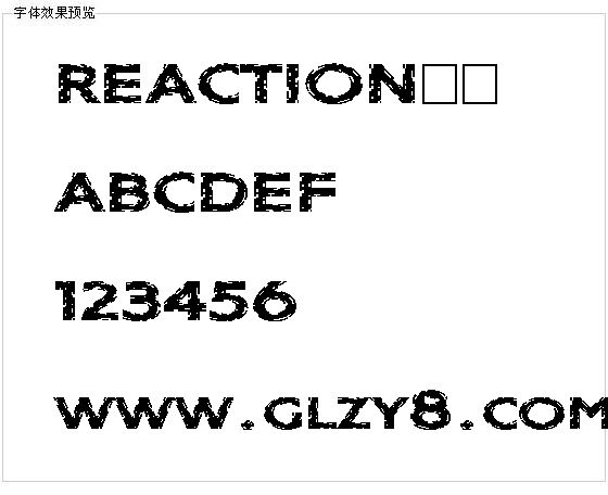 REACTION字体