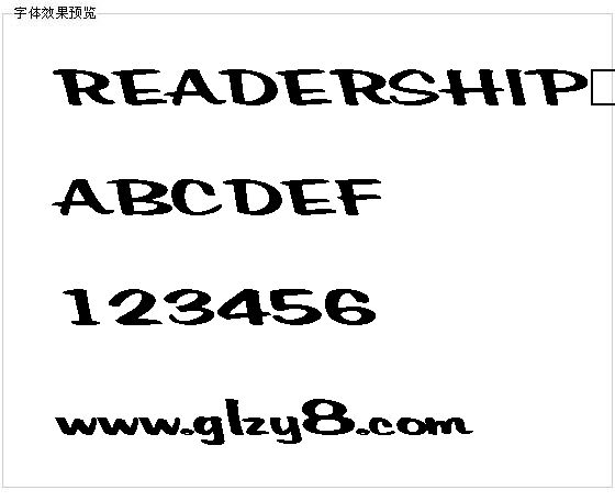 READERSHIP字体