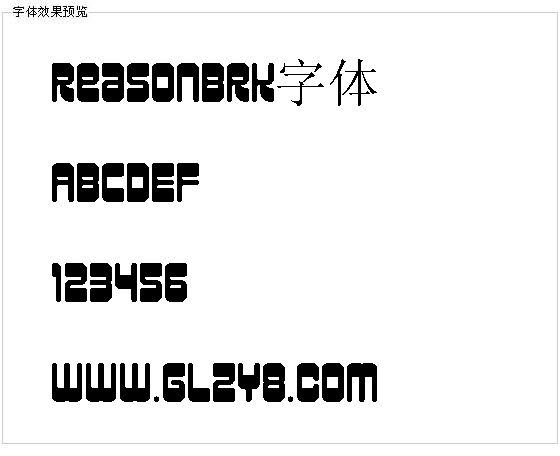 Reasonbrk字体