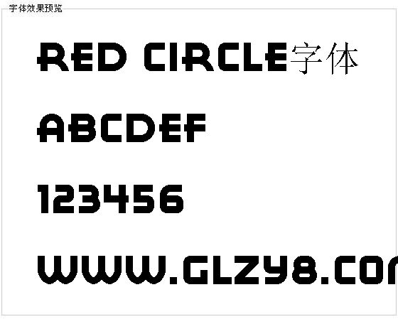 Red Circle字体