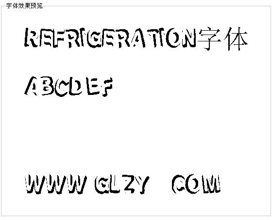 Refrigeration字体