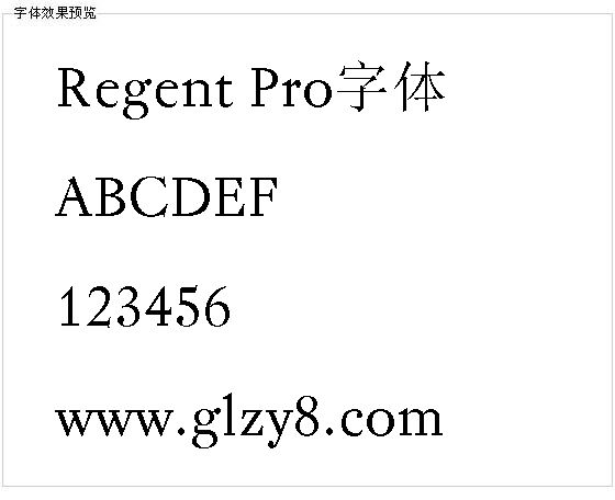 Regent Pro字体