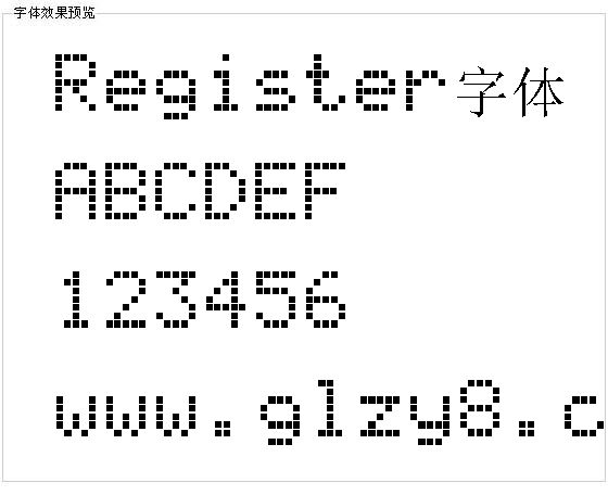 Register字体