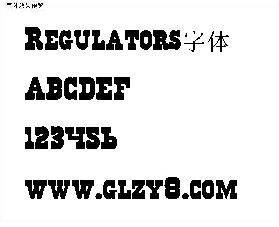 Regulators字体