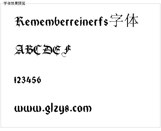 Rememberreinerfs字体