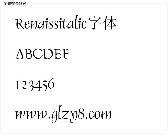 Renaissitalic字体