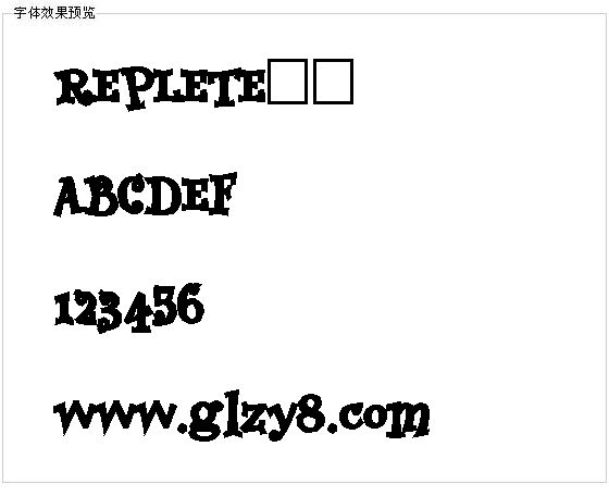 REPLETE字体