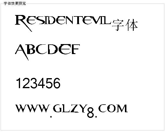 Residentevil字体