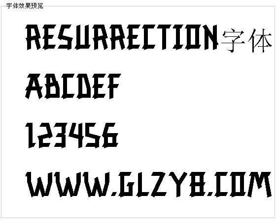 Resurrection字体