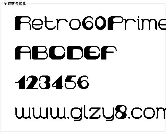 Retro60Prime字体