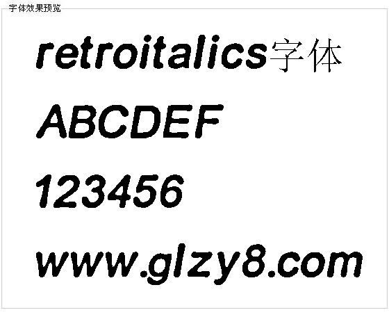 retroitalics字体