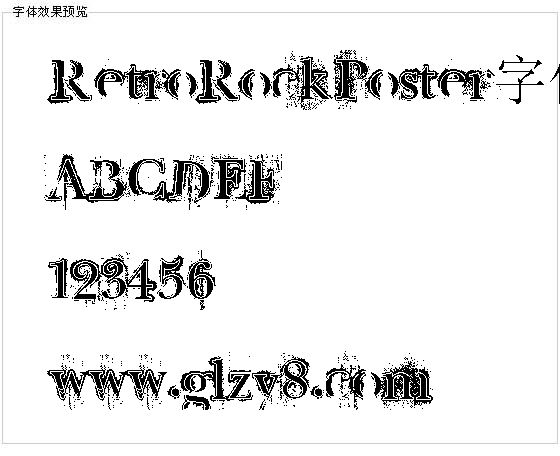 RetroRockPoster字体