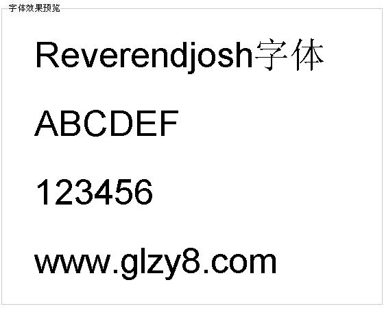 Reverendjosh字体