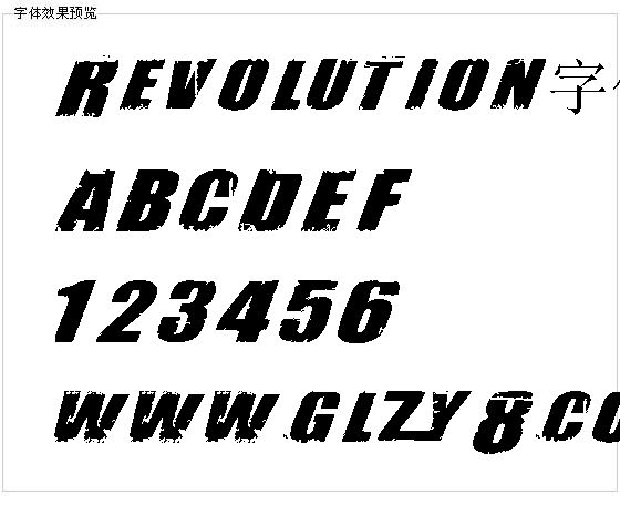 Revolution字体