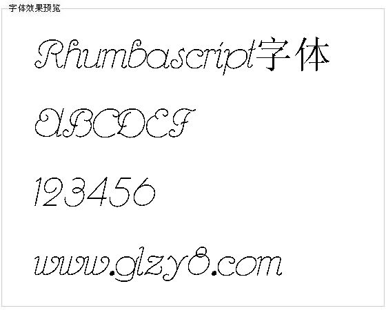 Rhumbascript字体